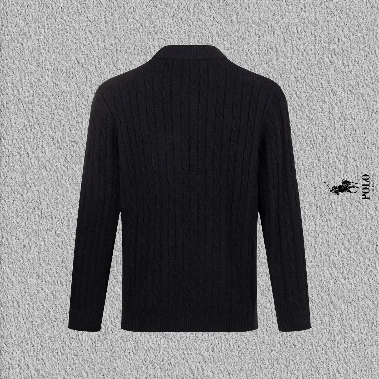 P240 Style No. B112 Raff half-zip twist embroidered knitted round neck sweater Official website counter consistent sweater High-elasticity imitation rabbit fur core-spun yarn fine knitted fabric Customized original lettering mold half-open zipper Popular Internet celebrity versatile OS version can be worn up to about 180 pounds Imported machine textile takes a month to match the sweater Three standards are complete Customized accessories Matching version Same style for men and women Colour: Gray Black Size: S M L XL Manual measurement error of about 1-3cm is normal